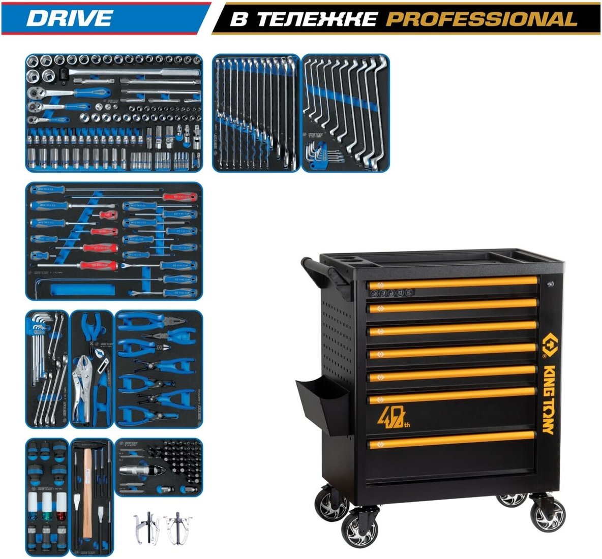 

Универсальный набор инструментов King Tony 9G38-251MRV40 (251 предмет)