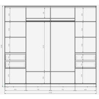 Шкаф-купе Рэйгрупп 272 YYX Elgon РГ-14.03 (ясень снежный/ясень снежный/хром)