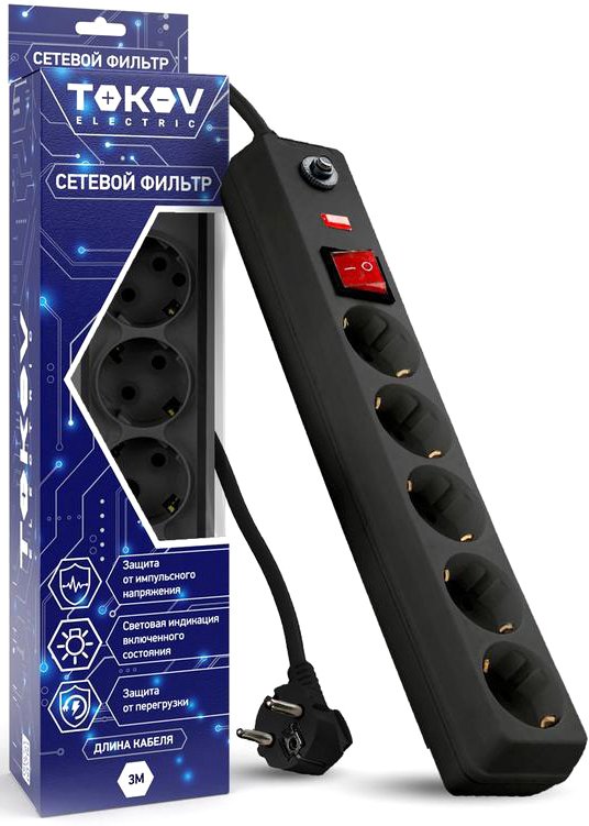 

Сетевой фильтр Tokov Electric TKE-C05-SF5-3-ZV