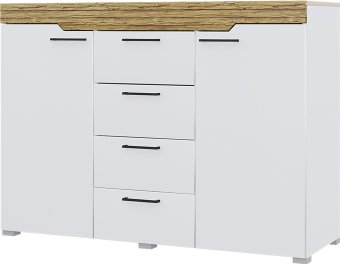 Комод Горизонт Милана 1200 (белый/сосна гранд)