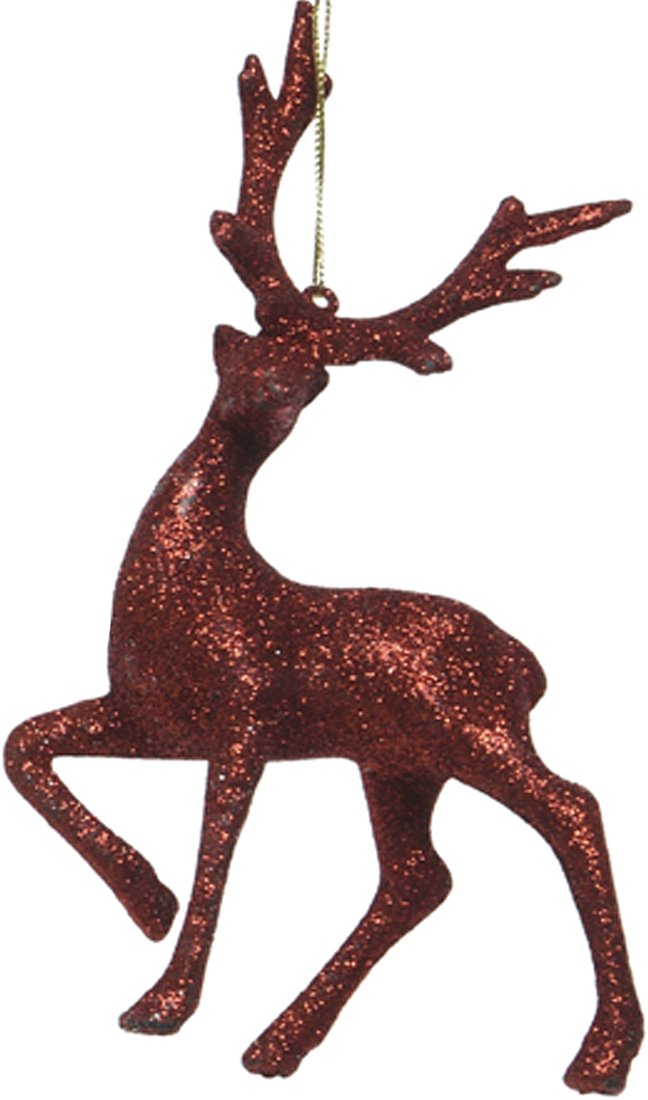 

Елочная игрушка Albero Di Natale Северный олень 2.7х4х17 см 518770-4 (красный)