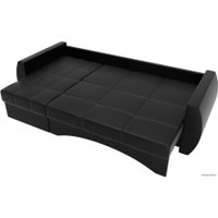 Угловой диван Лига диванов Сатурн 27987 (левый, экокожа, черный)