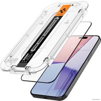 Защитное стекло Spigen Glass TR EZ Fit FC для iPhone 15 Pro AGL06899