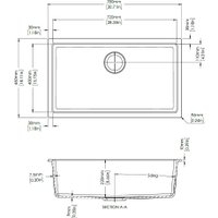 Кухонная мойка Longran Enigma ENG780.460 (черный/onyx)
