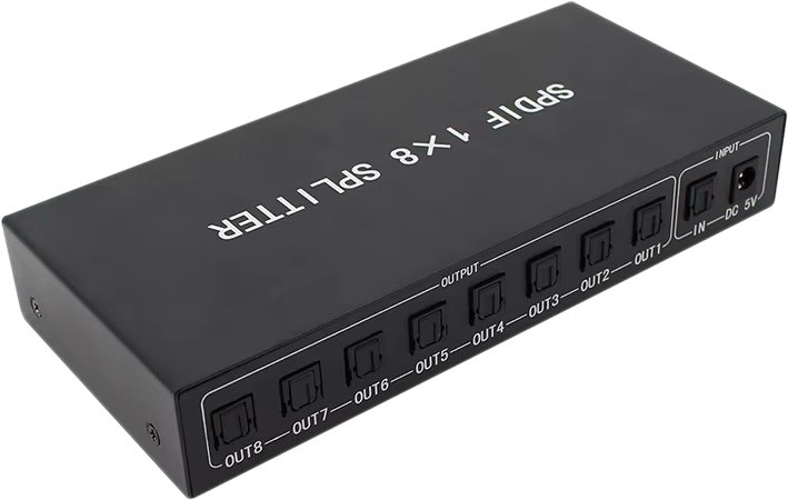 

Разветвитель USBTOP 1x8 оптический Toslink, активный