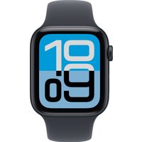 Умные часы Apple Watch SE 3 44 мм (алюминиевый корпус, полуночный/полуночный, спортивный силиконовый ремешок M/L)