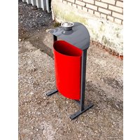 Уличная урна BZT DumH01 (красный, c пепельницей) в Гродно