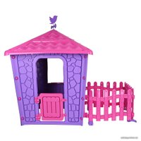 Игровой домик Pilsan Stone House с забором 06443 (фиолетовый)