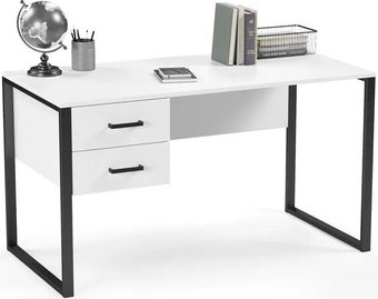 Стол Soma Slava 135x66 (белый/черный)