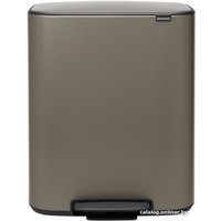 Система сортировки мусора Brabantia Bo Pedal Bin 2 x 30 л (платиновый)