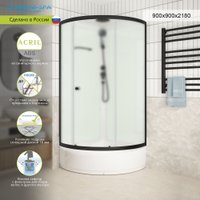 Душевая кабина Domani-Spa Simple 99 Mid 90x90 DS01Sm99MWM00.Gt-V1.2-Black