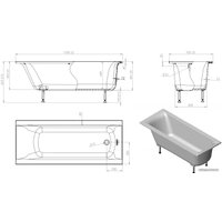 Ванна Astra-Form Нью-Форм 170x70 (SOLID Surface)