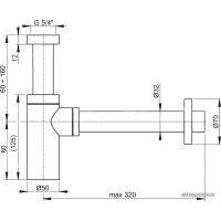 Сифон Alcaplast A400Antic