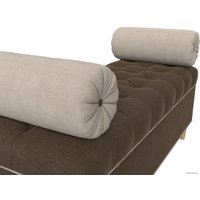 Банкетка Лига диванов Глория 113685 (рогожка коричневый/бежевый/бежевый)