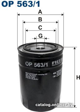 Масляный фильтр Filtron OP 563/1