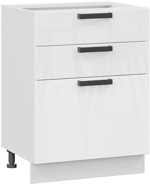 

Шкаф напольный Трия Детройт 1Н6Я3 исп.2 (белый/белый глянец)