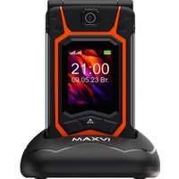 Кнопочный телефон Maxvi E10ds (оранжевый)