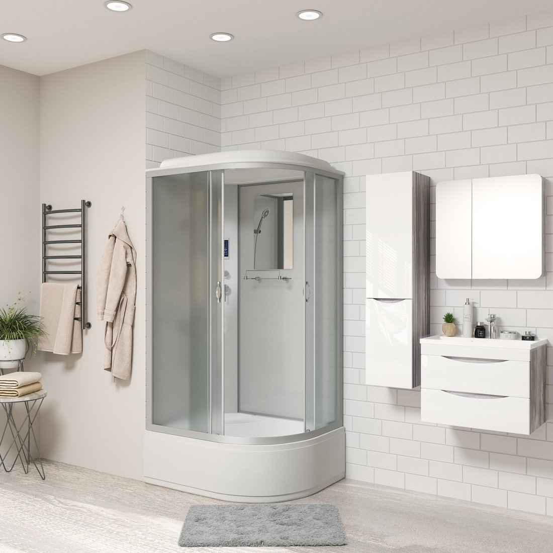 

Душевой уголок Niagara NG-2310-14LP 120x80x215 (матовое стекло)