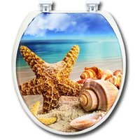 Сиденье для унитаза Еврокомфорт Морское дно 103-311-01В10 (мягкое)
