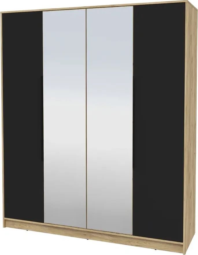 

Шкаф распашной Интерлиния Концепт КТ-Ш4з Глосс (дуб золотой/черный)