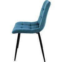 Стул AksHome Dallas 76331 (велюр, бирюзовый/черный)
