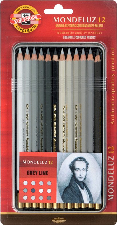 

Набор акварельных карандашей Koh-i-Noor Hardtmuth Mondeluz 3722012010BL (12 цветов)