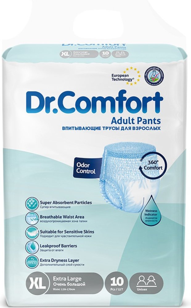 

Подгузники для взрослых Dr. Comfort XLarge (10 шт)