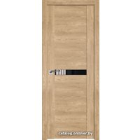 Межкомнатная дверь ProfilDoors 2.01XN L 80x190 (каштан натуральный, стекло Lacobel Черный лак)