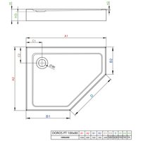 Душевой поддон Radaway Doros PT E Compact 100x90 L