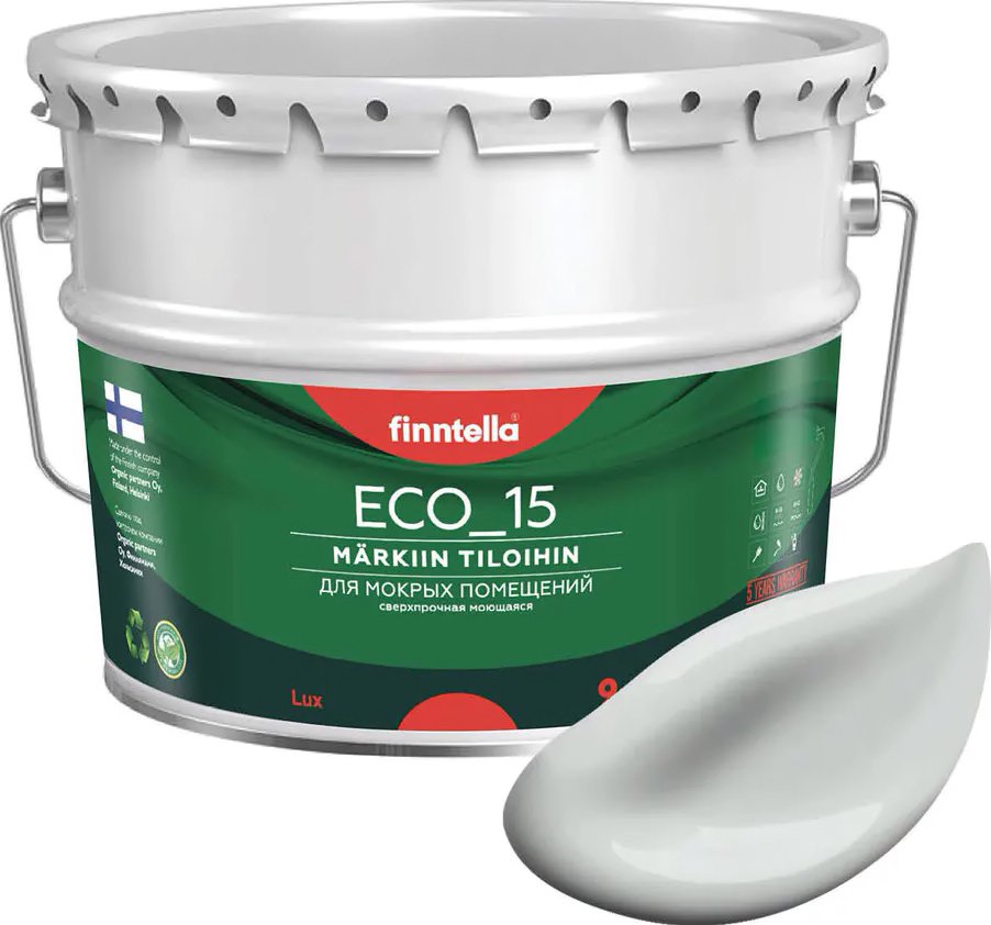 

Краска Finntella Eco 15 Sumu F-10-1-9-FL065 9 л (бледно-серый)