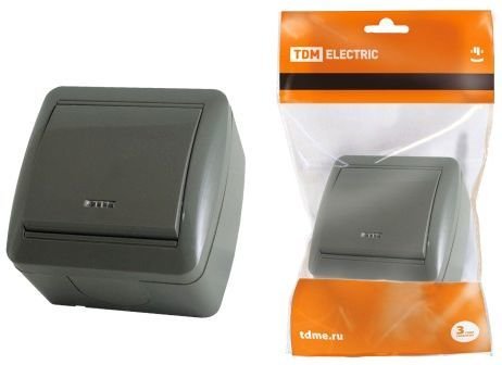

Выключатель TDM Electric Селигер SQ1818-0103 (серый)
