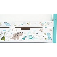 Кровать-тахта Бельмарко Svogen 1355 160x70 (мятный/белый, динозаврики)