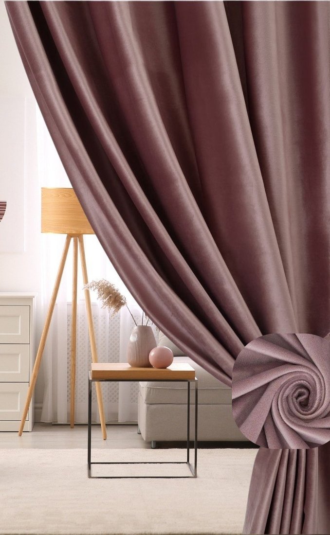 

Комплект штор Soft Lines Бархат 9102G-A25 (300x240, пыльная роза)