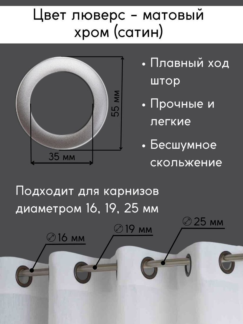 

Комплект штор Модный текстиль Рогожка R-19 360x240 (2 шт, темно-серый), люверсы серебро матовое