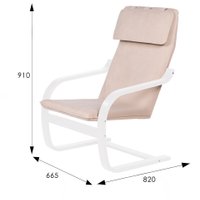 Кресло-качалка Мебелик Малави (твист 02/береза белая)