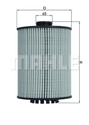 Масляный фильтр Mahle Knecht OX983D