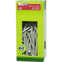 Дюбель-гвоздь ЕКТ Потайной 6x80 BW000011 (100 шт, нейлон)