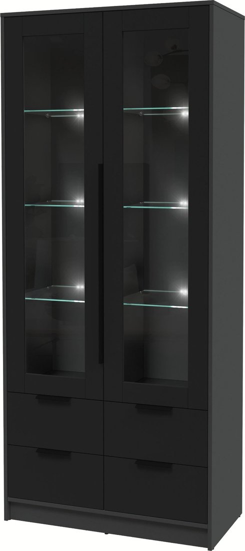 

Шкаф-витрина Интерлиния Концепт КТ-ШВ2 с подсветкой (черный/антрацит)