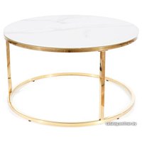 Журнальный столик Signal Sabine (эффект белого мрамора/золотой)