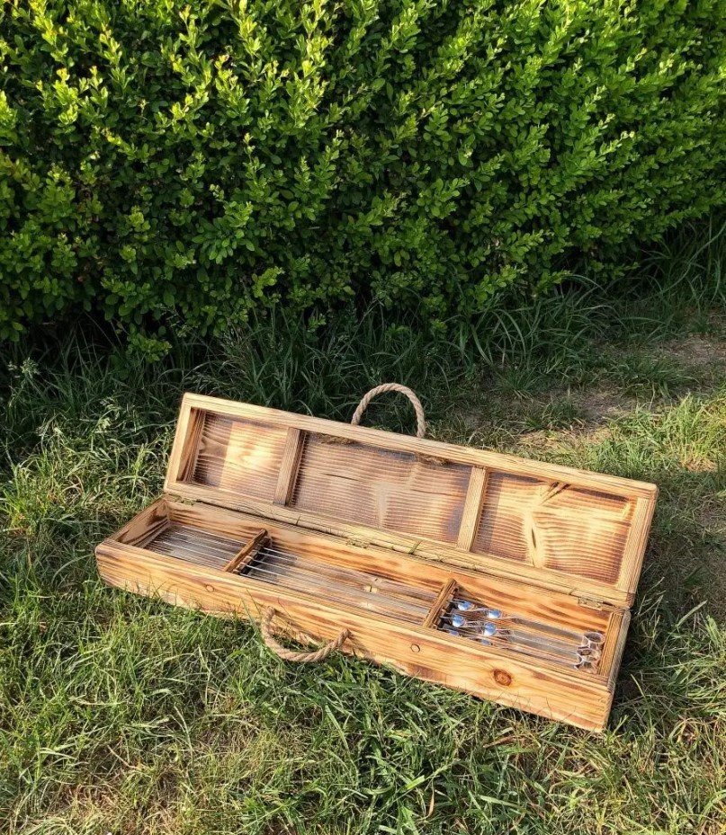 

Шампурница Florbox С шампурами 6 шт 65x15x12 см (обжиг)