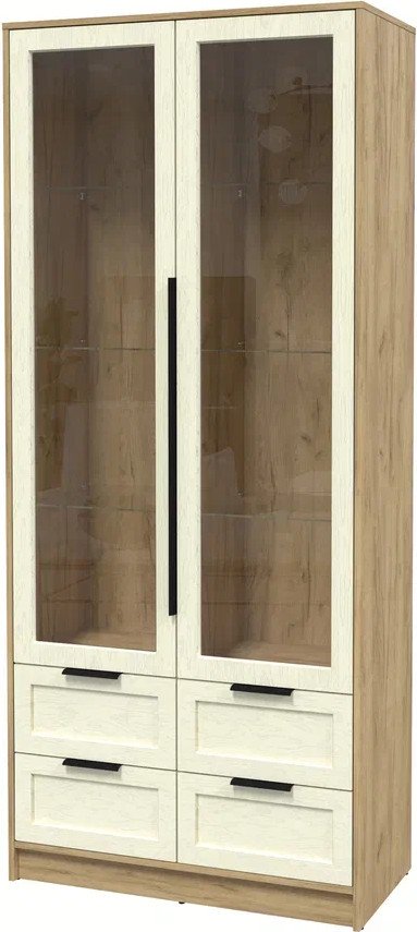 

Шкаф-витрина Интерлиния Концепт Тренд КТ-ШВ2 (дуб золотой/дуб снежный)