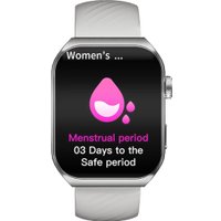 Умные часы QCY Watch GS 2 (серебристый/белый)