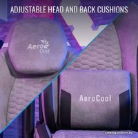Игровое (геймерское) кресло AeroCool Crown AeroSuede (бордово-красный)