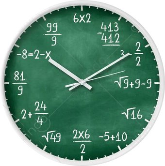 Настенные часы Kinda 777717116 (школьная доска - математика)