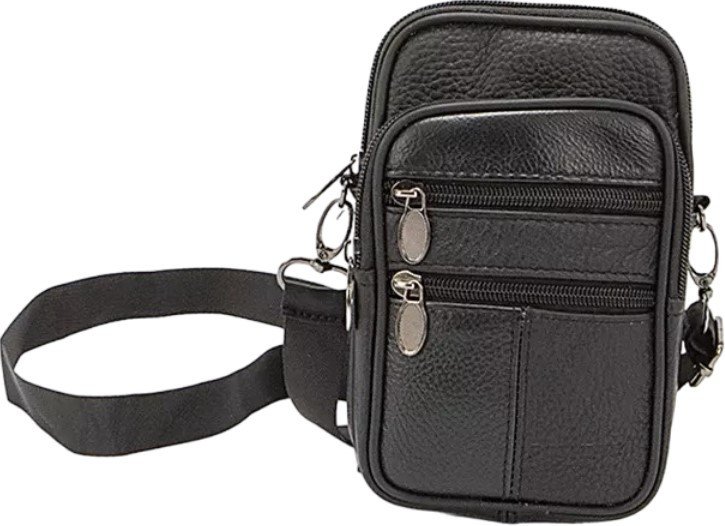 Мужская сумка Poshete 878-9930-BLK (черный)