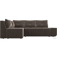 Угловой диван Mebelico Амадэус 109685 (левый, велюр, коричневый)