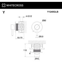 Смеситель Whitecross Y Y1245GLB (брашированное золото)