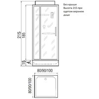 Душевая кабина River Tana 80x80 Б/К