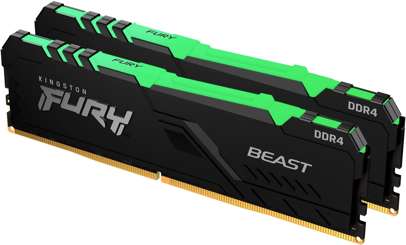 

Оперативная память Kingston FURY Beast RGB 2x32GB DDR4 PC4-28800 KF436C18BBAK2/64