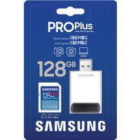 Карта памяти Samsung PRO Plus 2023 SDXC 128GB (с кардридером)
